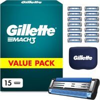 Gillette Mach 3 Klingen Herren, 15 Original Rasierklingen