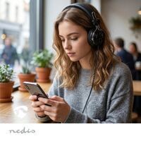 Nedis On-Ear-Kopfhörer mit Kabel / USB-C™ / Kabellänge: 1.10 m / Schwarz