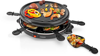 MELISSA Raclette / Gourmet Set / 6 Personen / 800 W / Ø 29 cm / Antihaftbeschichtung