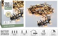 LED Lichterkette Snake 200 LED warmweiß 4m IP44 mit Timer 