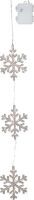STAR TRADING Lichterkette LED Stina 3 Schneeflocken Outdoor transparent