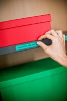 Brother Laminated tape 24mm - Black on green - TZe - Grey - Thermal transfer - Brother - PT-2430PC - PT-2700 - PT-2730 - PT-9600 - PT-9700PC - PT-9800PCN