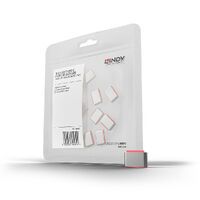 Lindy USB Type C Port Blockers - pink - 10pcs - USB Type-C - Pink - 10 pc(s)
