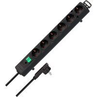 Brennenstuhl 1153300100 - 2 m - 6 AC outlet(s) - Indoor - Black - 420 mm - Black