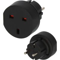 Brennenstuhl Travel Adapter GB/earthed - Black