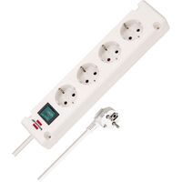 Brennenstuhl 1150650124 - 1.5 m - 4 AC outlet(s) - Indoor - White - 300 mm - 1 pc(s)