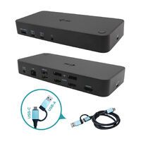 I-TEC USB 3.0/USB-C/Thunderbolt 3x 4K Docking Station 3xHDMI 2xDP GLAN 2xUSB-C 2xUSB 3.0 3.5mm Combo