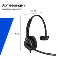 HP Poly Mission 425 Stereo USB Wired Headset WW (C01B6AA#AC3)