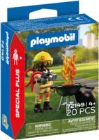 PLAYMOBIL Feuerwehrmann mit Brandherd