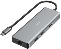 Hama USB-Hub 200142 Hama Sortiment USB-C-Hub 9 Ports grau