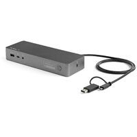 STARTECH.COM Universal Laptop Docking Station - USB-C & USB 3.0 - Dual 4K DP & HDMI - 100W PD - Mac 