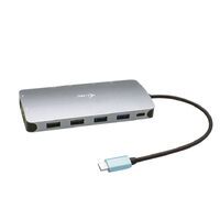 I-TEC USB-C Metal Nano Dock 2x DP 1x HDMI 1x GLAN 1x Audio/Mic 2 xUSB 3.1 2x USB 2.0 1x USB-C Data 1