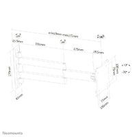 Neomounts by Newstar tv/monitor wall mount - 25.4 cm (10") - 68.6 cm (27") - 75 x 75 mm - 100 x 100 mm - 0 - 20° - Black