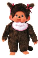 Monchhichi Classic Mädchen Girl 45 cm mit Lätzchen 255530