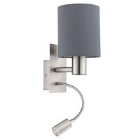 Eglo WANDLEUCH.1X40W E27 1X3,5W LED (PASTERI NI-MT 25C503)