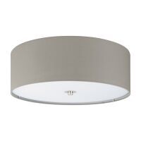 Eglo Leuchten Deckenleuchte DL/3 Taupe/Nickel-M. PASTERI