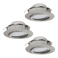 Eglo 3XEINBAUSPOT 3X6W LED (PINEDA Ø84 NI-MATT)