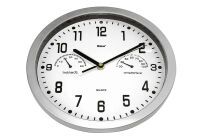 Mebus Quarz-Wanduhr mit Thermo- Hygrometer 06992