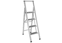 Wenko Alu-Design Klapptrittleiter 4-stufig Haushaltsleiter 601013100