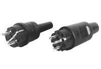 Heinrich Kopp SCHUKO-Stecker Vollgummi 16A 250V IP44 groß schwarz