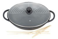 KARL KRÜGER Alug.-Wok m.GD 36cm m.Zubehör
