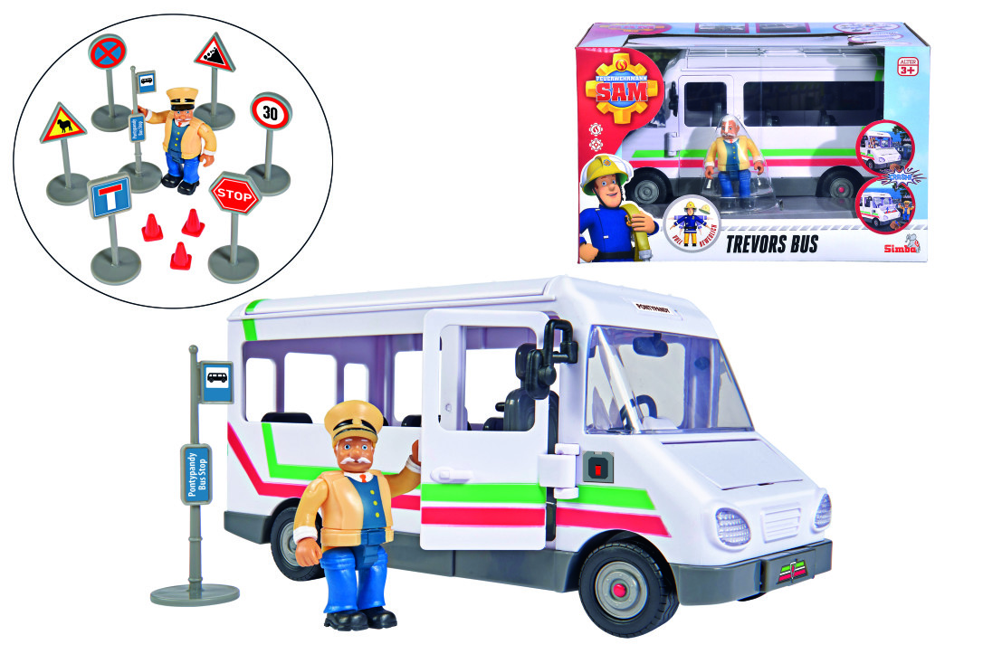 Simba, Trevors Bus mit Figur, Feuerwehrmann Sam 109251073 Simba, Trevors Bus mit Figur, Feuerwehrmann Sam 109251073