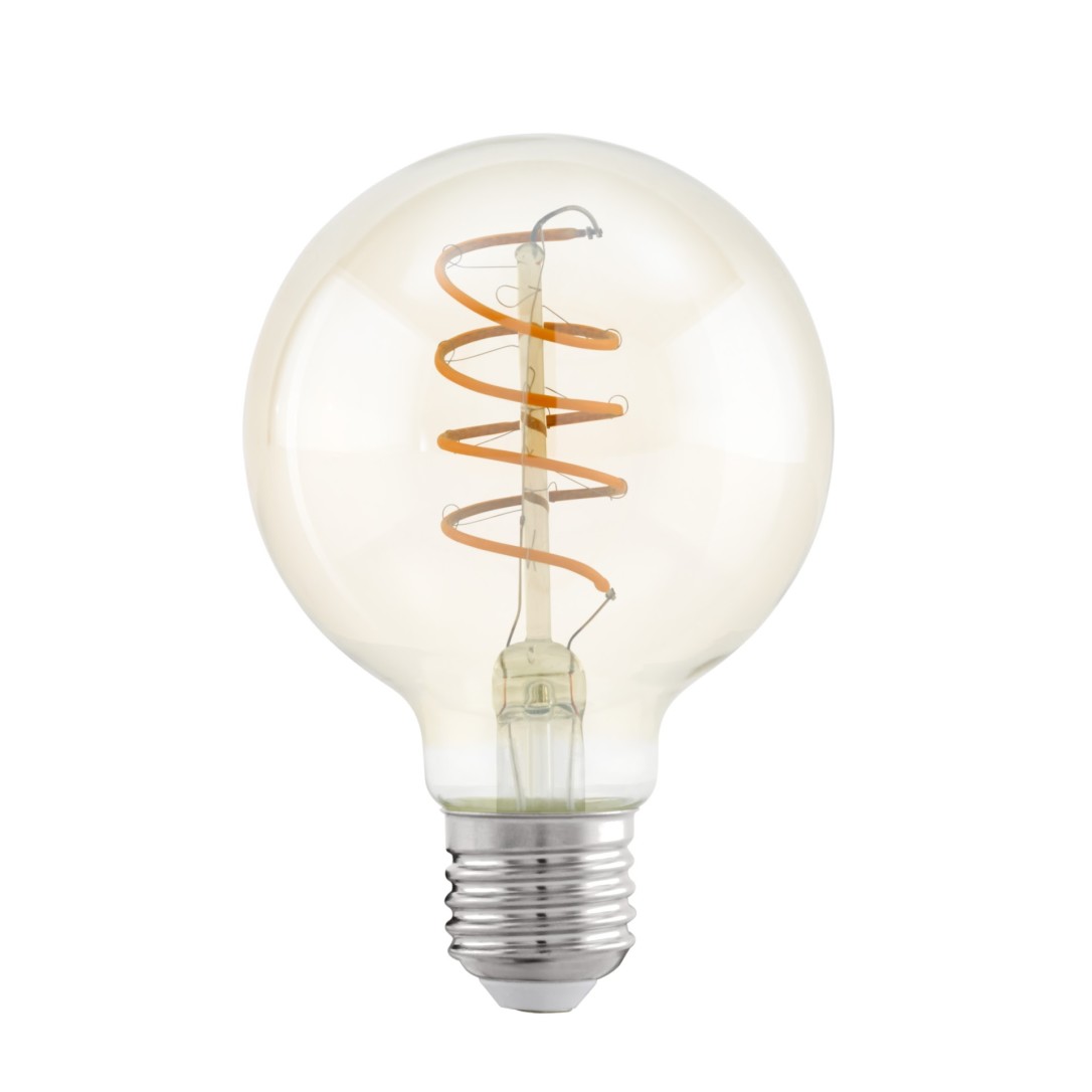 eglo leuchtmittel e27 led g80 4w 2200k amber spiral eglo leuchtmittel e27 led g80 4w 2200k amber spiral