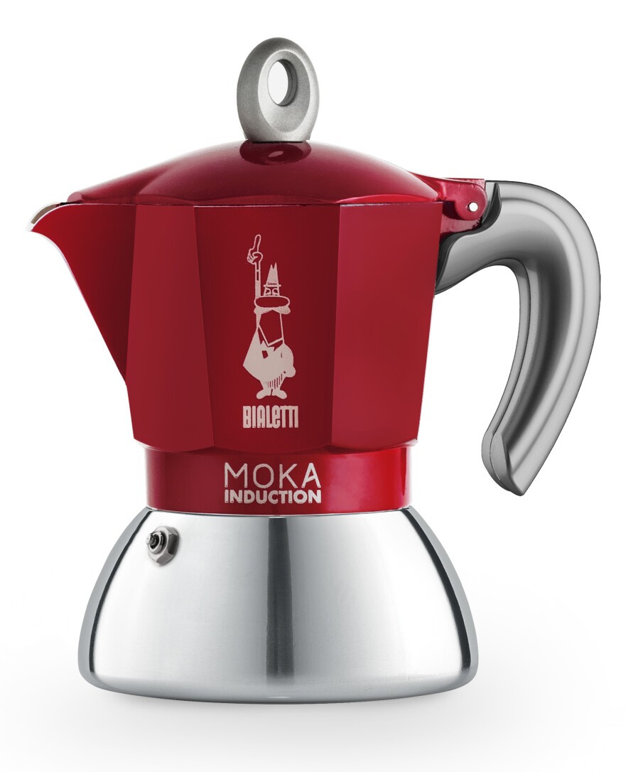 Bialetti Moka induction - Moka pot - 0.4 L - Red - Silver - Aluminium - 2 cups - Induction mocha Bialetti Moka induction - Moka pot - 0.4 L - Red - Silver - Aluminium - 2 cups - Induction mocha