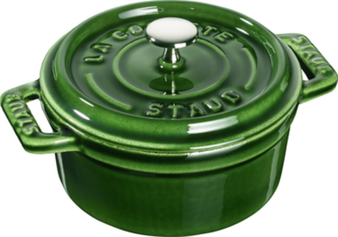 Staub Mini Cocotte 10cm rund Basilikum-grün, Gusseisen Auflaufformen + Bräter Staub Mini Cocotte 10cm rund Basilikum-grün, Gusseisen Auflaufformen + Bräter
