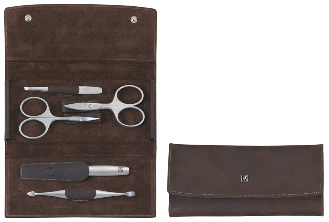 Zwilling Druckknopf-Etui Maniküre/Pediküre-Set braun (97407-007-0) Zwilling Druckknopf-Etui Maniküre/Pediküre-Set braun (97407-007-0)
