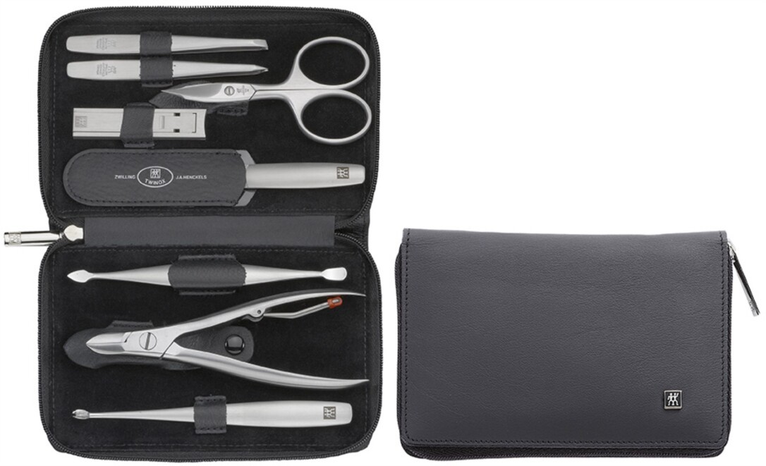 Zwilling Maniküre Pediküre Set 8tlg. mit Kompakt-Nagelknipser Kosmetikprodukte Zwilling Maniküre Pediküre Set 8tlg. mit Kompakt-Nagelknipser Kosmetikprodukte