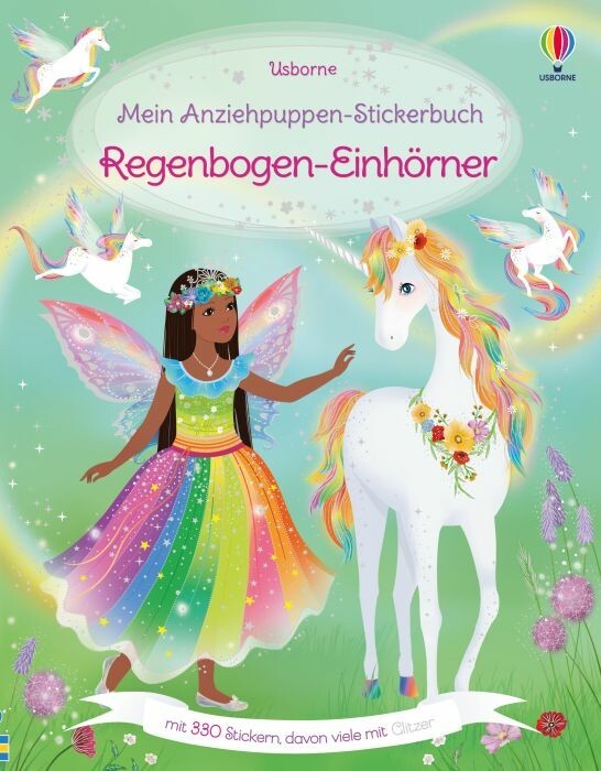 dtv Verlagsgesellschaft mbH & Co.KG Mein Anziehpuppen-Stickerbuch: Regenbogen-Einhörner dtv Verlagsgesellschaft mbH & Co.KG Mein Anziehpuppen-Stickerbuch: Regenbogen-Einhörner