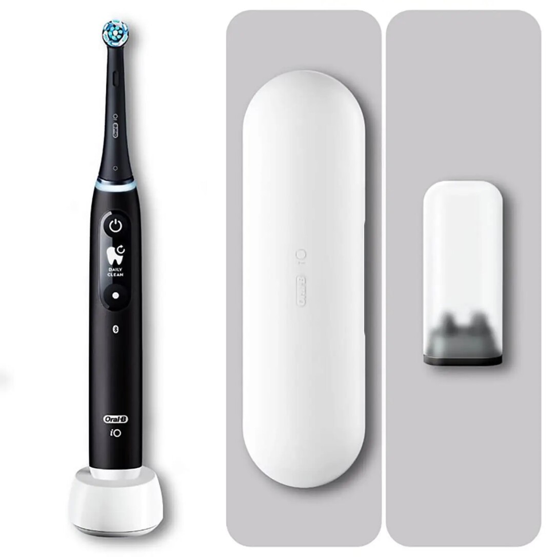 Oral-B iO 6 iO6 Elektrische Zahnbürste/Electric Toothbrush, Magnet-Technologie, 2 Aufsteckbürsten, 5 Putzmodi für Zahnpflege, Display & Reiseetui, Designed by Braun, black lava Oral-B iO 6 iO6 Elektrische Zahnbürste/Electric Toothbrush, Magnet-Technologie, 2 Aufsteckbürsten, 5 Putzmodi für Zahnpflege, Display & Reiseetui, Designed by Braun, black lava