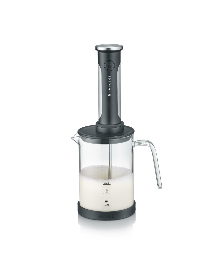 GRAEF Akku-Milchaufschäumer MS202EU 300 ml Glas schwarz GRAEF Akku-Milchaufschäumer MS202EU 300 ml Glas schwarz