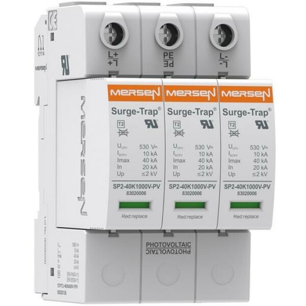 Mersen PV-Ü-ABLEITER T2 1000V 3P (STPT2-40K1000V-YPV) Mersen PV-Ü-ABLEITER T2 1000V 3P (STPT2-40K1000V-YPV)