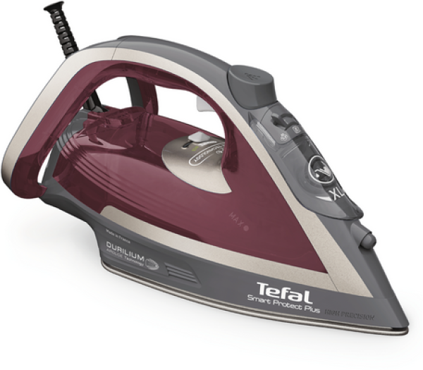 Tefal Dampfbügeleisen FV6870 Smart Protect Plus grau/dunkelrot Tefal Dampfbügeleisen FV6870 Smart Protect Plus grau/dunkelrot