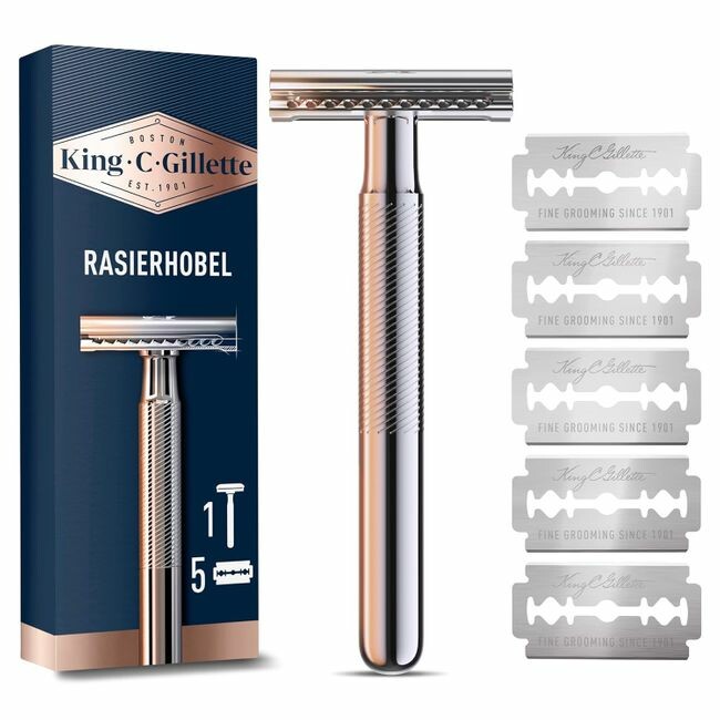 King C. Gillette Rasierhobel, 5 Ersatzklingen King C. Gillette Rasierhobel, 5 Ersatzklingen