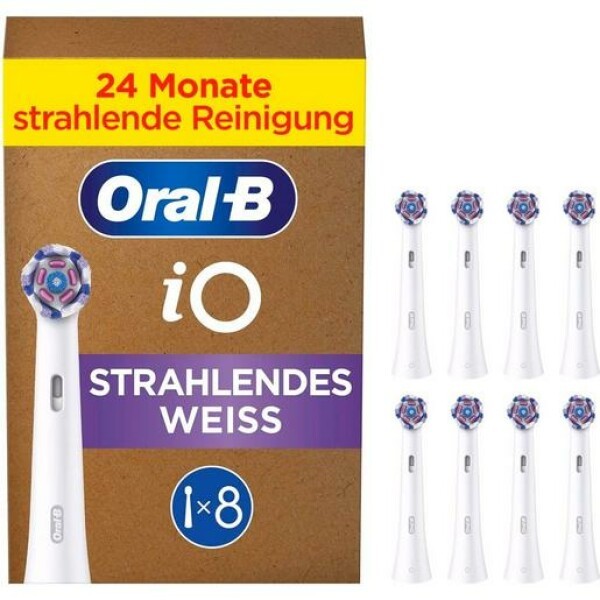 Aufsteckbürsten Oral-B iO Strahlendes Weiss 8 Stück weiß Aufsteckbürsten Oral-B iO Strahlendes Weiss 8 Stück weiß