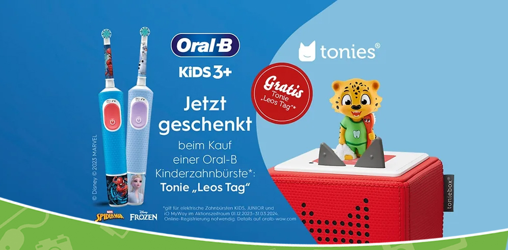 Oral-B Kinderzahnbürste kaufen und gratis tonies bekommen