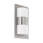 Eglo Leuchten LED-Wandleuchte Cistierna AL-2 E27 Edelstahl/weiss