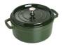 Staub La Cocotte 24cm rund Basilikum-Grün, Gusseisen Auflaufformen + Bräter