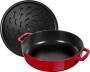 Staub Schmorpfanne Chistera, 28 cm | rund | Gusseisen | Kirsch-Rot (40511-474-0)