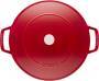 Staub Schmorpfanne Chistera, 28 cm | rund | Gusseisen | Kirsch-Rot (40511-474-0)