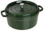 Staub La Cocotte 28cm rund, basilikumgrün, Gusseisen Auflaufformen + Bräter