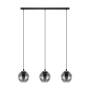 Eglo Leuchten LED-Pendelleuchte Ariscani 3 E27 schwarz/sw-transp.