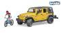 Bruder Jeep Wrangler Rubicon Unlimited mit Mountainbike Spielzeugauto