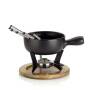kela Käsefondue-Set Country Gusseisen/Holz 21cm Ø22cm schwarz/Holz 10tlg