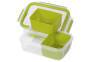 EMSA 518102 - Lunch container - Adult - Green,Transparent - Polypropylene (PP),Thermoplastic elastomer (TPE) - Monotone - Rectangular