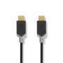 Nedis CCBW64700AT10 - 1 m - USB C - USB C - USB 3.2 Gen 2 (3.1 Gen 2) - 4.8 Mbit/s - Anthracite