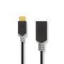 Nedis USB-C™ Adapter / USB 3.2 Gen 1 / USB-C™ Stecker / USB-A Buchse / 5 Gbps / 0.15 m / Rund / Vernickelt / PVC / Anthrazit / Box
